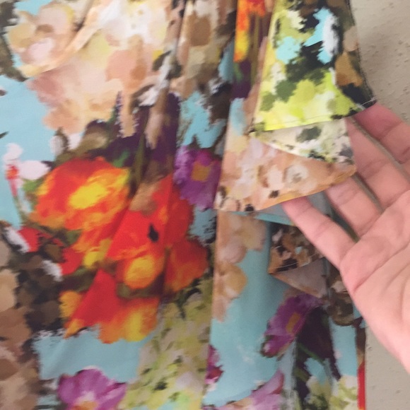 LaFayette 148 NY Silk Blouse/Skirt Floral Wrap - Picture 8 of 9